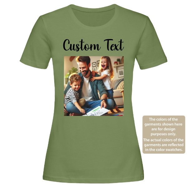 Custom Women T-Shirt with Your Text & Photo – Personalised Graphic Tee for Women, Unique Gift Idea.
