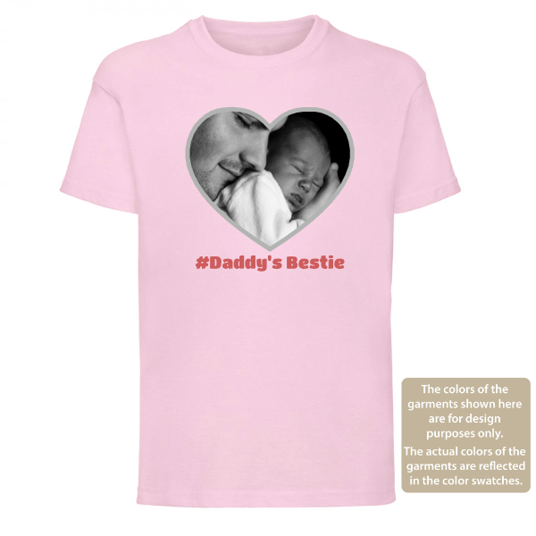 Love Shape Photo & Text Kids T-Shirt – Personalised Image Tee for Boys & Girls