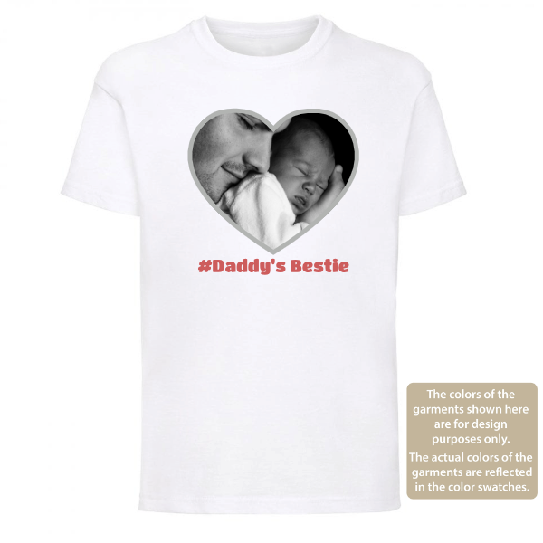Love Shape Photo & Text Kids T-Shirt – Personalised Image Tee for Boys & Girls