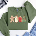 Gingerbread Cookies Sweatshirt – Cozy Christmas Shirt for Family Matching, Xmas Sweater, Holiday Gift Idea, Perfect Christmas Gift