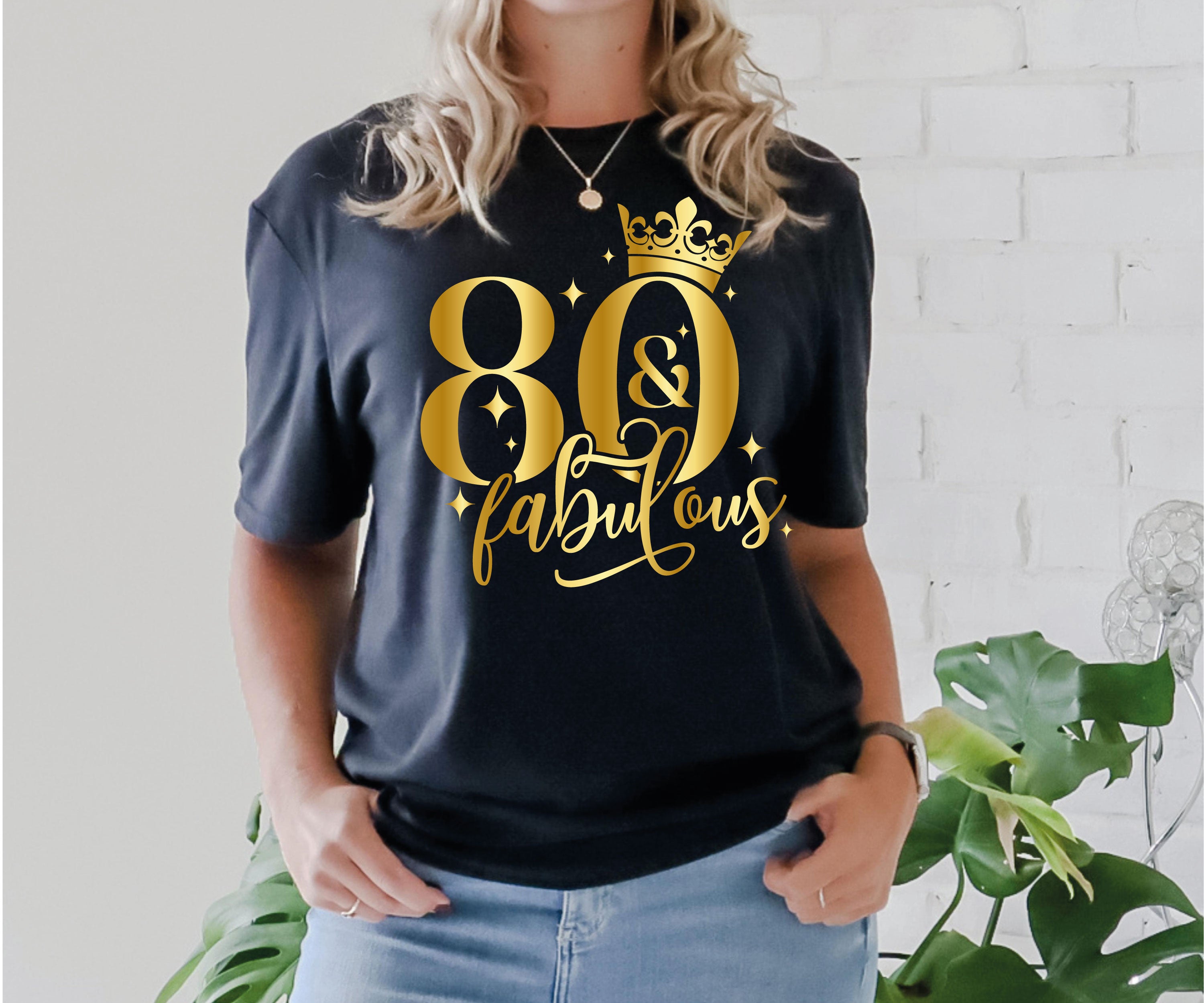 "80 & Fabulous T-Shirt for 80th Birthday | Personalized Birthday Gift for Women | Stylish & Comfortable 80th Birthday Tee | Perfect for Ladies Celebration