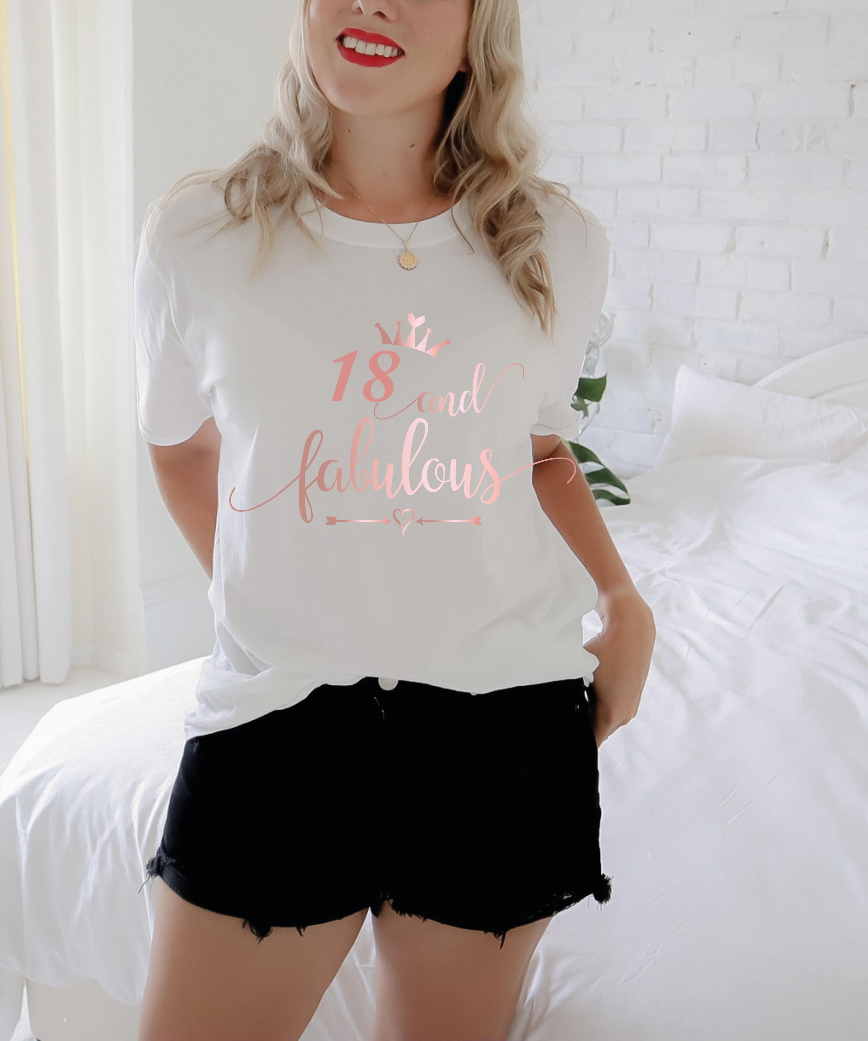 18 & Fabulous T-shirt | 18th Birthday Shirt | Personalized Birthday Gift for Women | Stylish & Comfortable 18th Birthday Tee | Perfect Ladies Celebration T-shirt