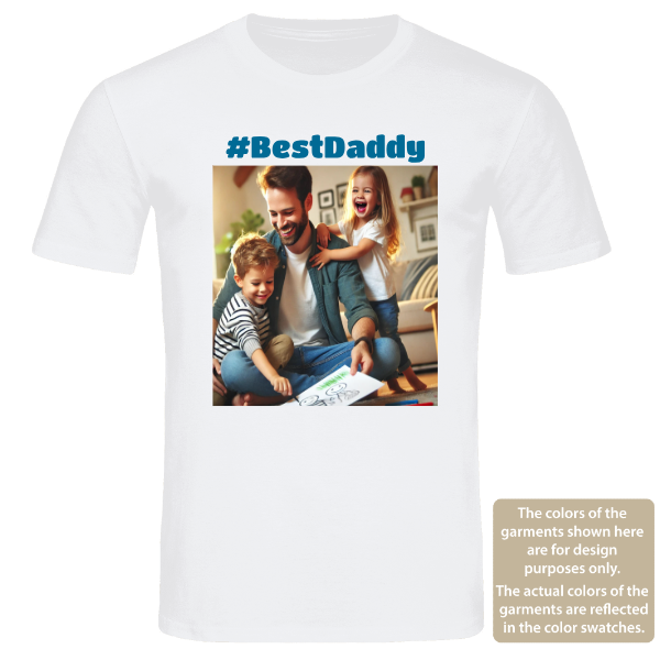 Best Daddy Personalised Photo T-Shirt – Custom Gift for Dads – Add Your Photo & Text – Perfect for Father’s Day & Special Events