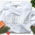 Personalised Embossed Bride Sweatshirt – Wedding Jumper, Wifey Gift, Anniversary Present