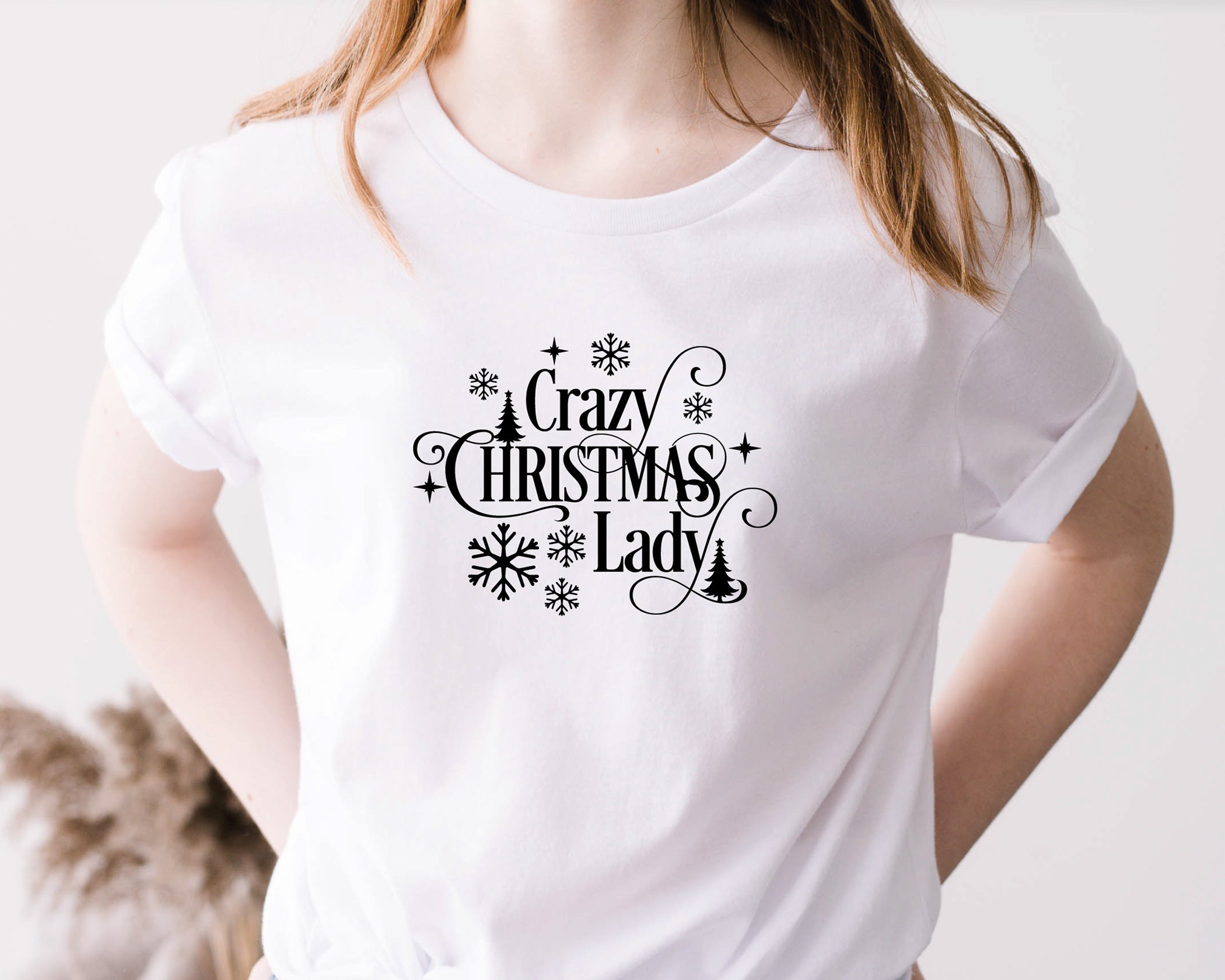 Crazy Christmas Lady - Funny Women's Christmas T-Shirt
