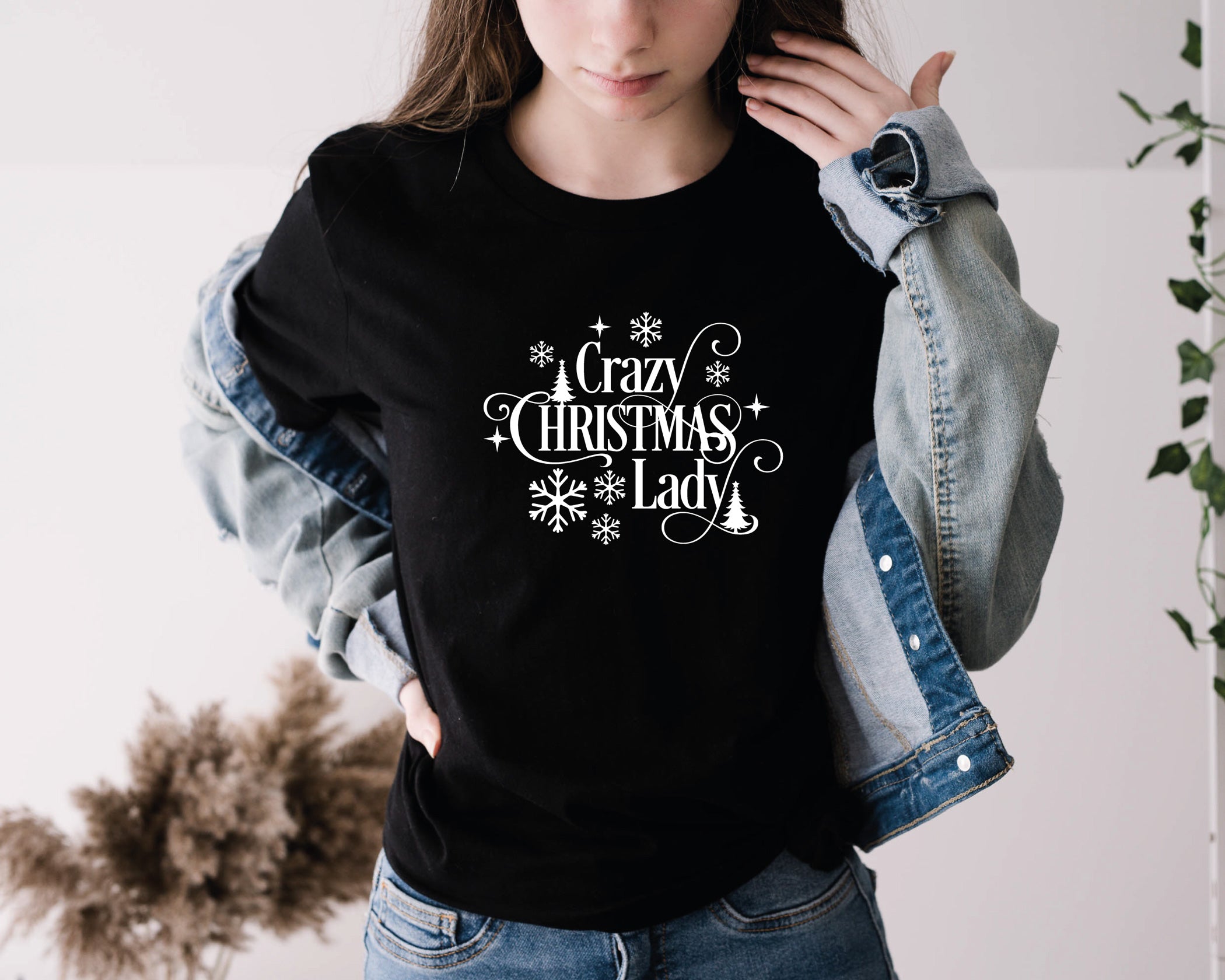 Crazy Christmas Lady - Funny Women's Christmas T-Shirt