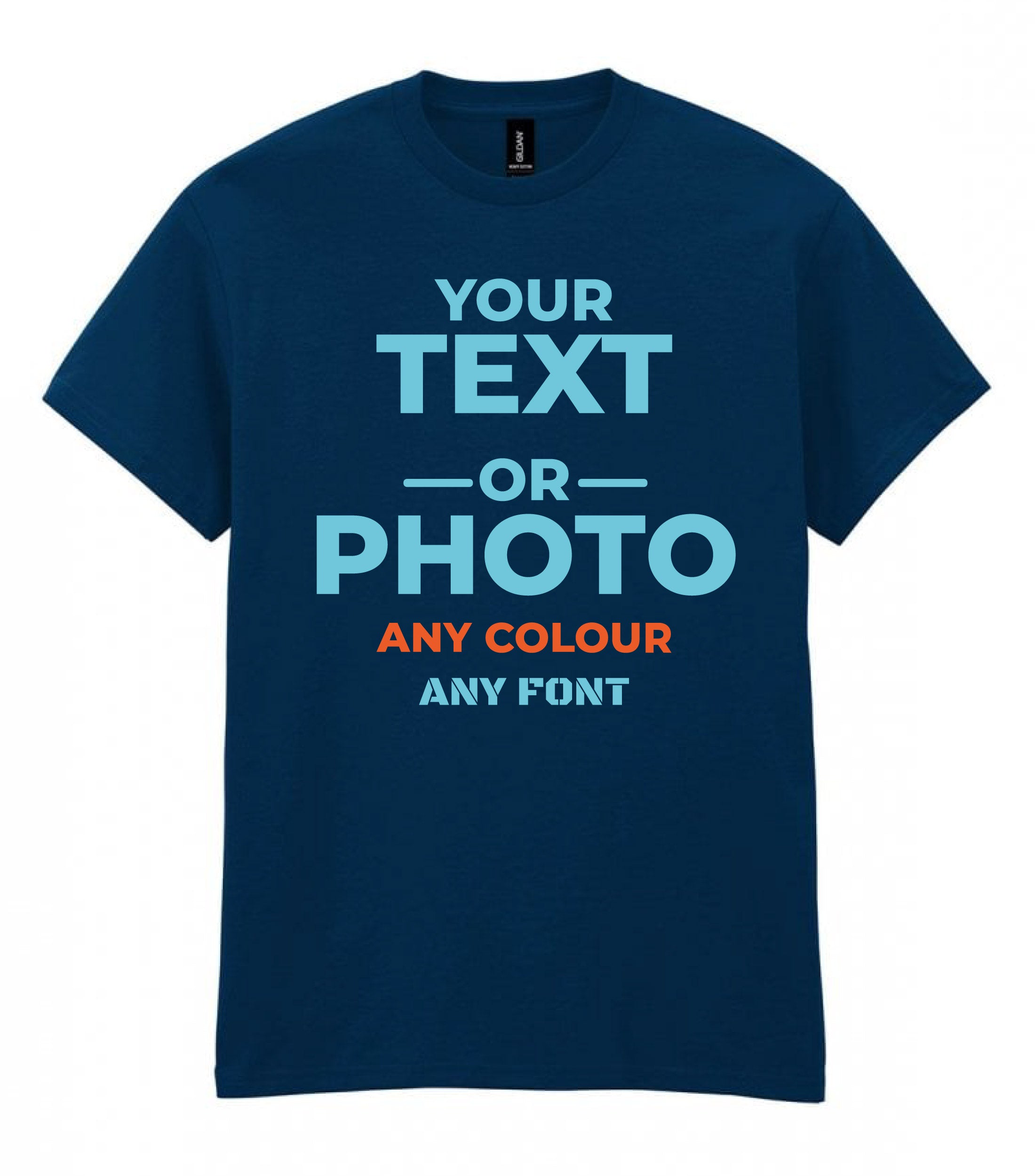 Gildan Heavy Cotton Adult T-Shirt. Design your Own T-Shirt | Any Text, Photo.