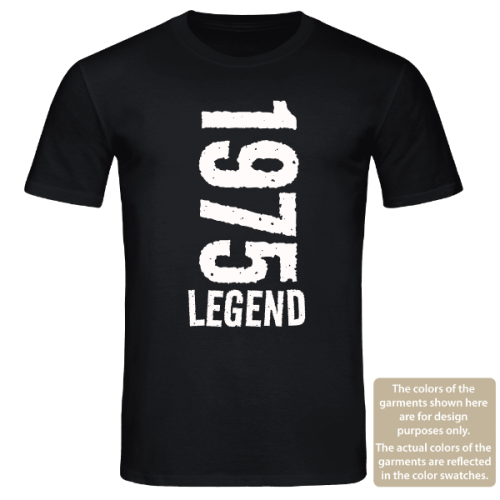 Legend Since 1975 or any year T-Shirt – Men’s Birthday Tee, Retro Vintage Style.