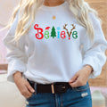 Believe Merry Christmas Sweatshirt - Festive & Cozy Holiday Wear