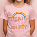 Eat Sleep Destroy Repeat Kids Funny T-Shirt - Cute & Comfy Graphic Tee for Boys & Girls - Perfect Gift for Birthdays, Playdates, Parties & Everyday Casual Wear