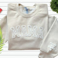Personalised Puff Print Mama Sweatshirt – Kids' Names on Sleeves, Mother’s Day Gift