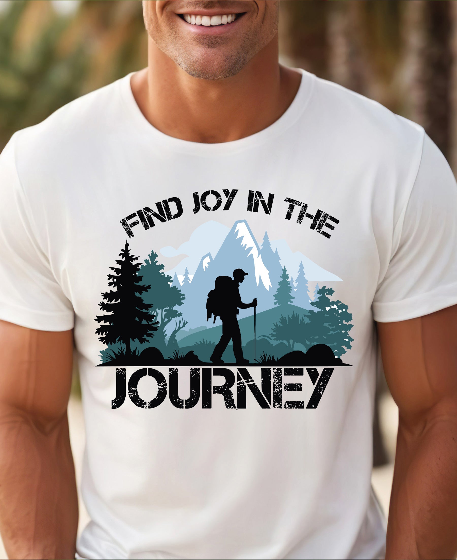 "Find Joy in the Journey" T-Shirt - Inspirational Outdoor Tee for Hikers, Climbers & Nature Lovers | Comfortable Unisex Design for Adventure Lovers