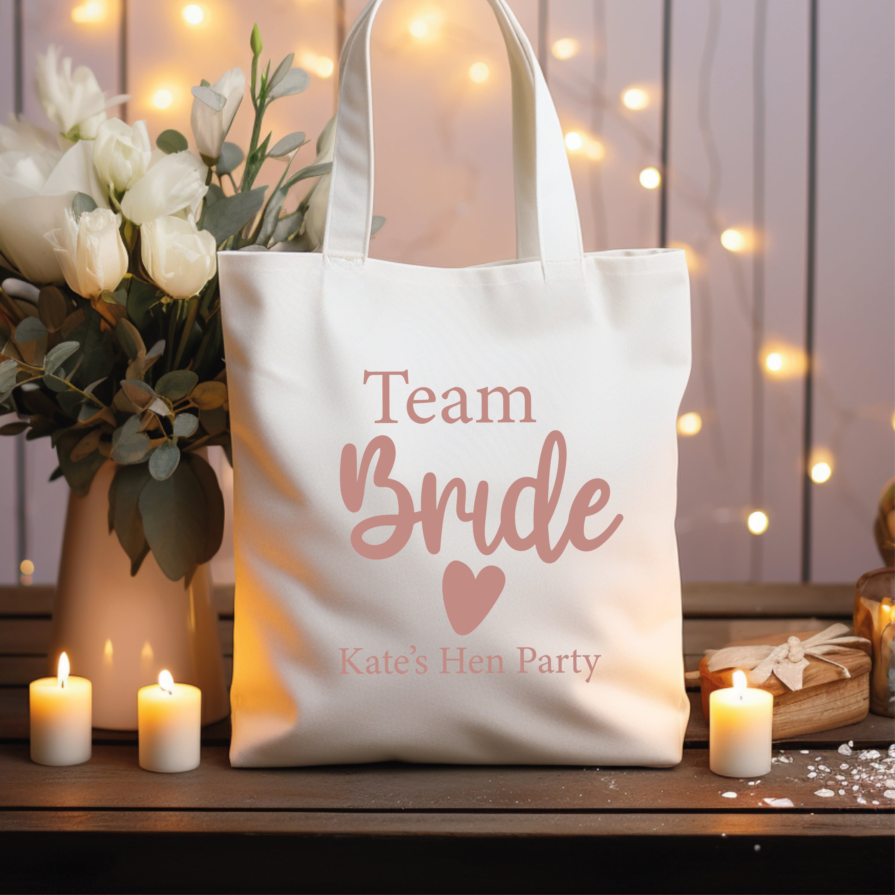Customised Hen Party Tote Bag - Personalised Bride, Bridesmaid, Bachelorette Gift, Wedding Welcome Bags - Matching Bridal Party Totes