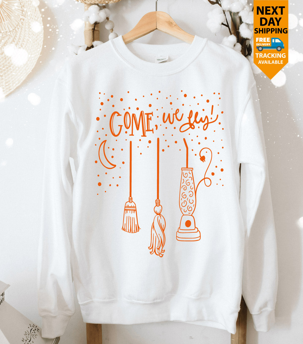 Come We Fly Halloween Jumper – Scary Sweatshirt for Costume Parties & Spooky Nights