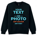 Gildan DryBlend® adult crew neck sweatshirt | Customise with your own Photo and Text.-White-Unisex: 2XL-White-Unisex: L