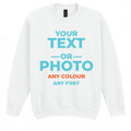 Gildan Heavy Blend Unisex Kids Crew Neck Sweatshirt | Customise with your own Photo and Text.-Sports Grey-Unisex: S