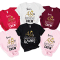 40th Birthday Queen T Shirt, Personalized Girls Squad Tees ,Custom 40 Birthday Trip Party Matching Shirts, Unique Fun Gift Idea