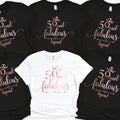 50 and Fabulous T-Shirt – Trendy 50th Birthday Tee for Women | Personalized Ladies 50th Birthday Shirt | Fun Gift for Fabulous at 50 Squad