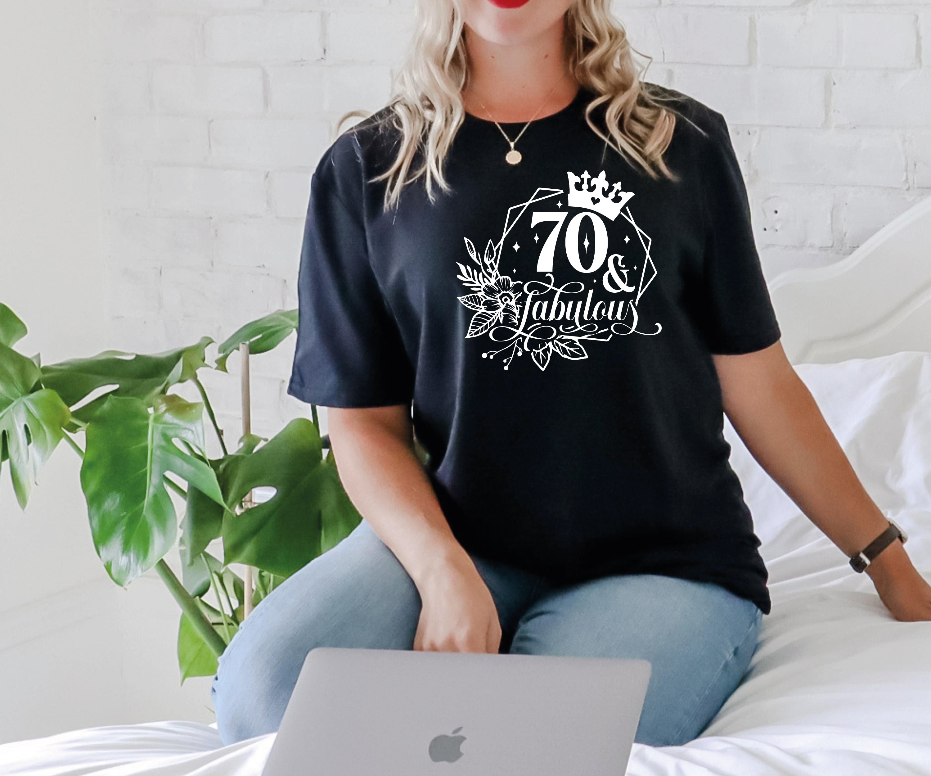70 and Fabulous T-Shirt | Personalized 70th Birthday Gift for Women | Hello 70th Ladies Tee | Milestone Birthday Celebration T-Shirt for Her