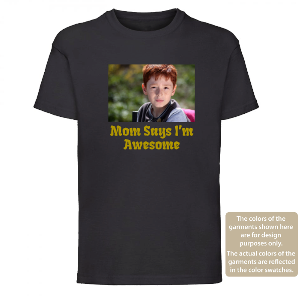 Custom Kids Photo T-Shirt with Text – Personalised Image Tee for Boys & Girls