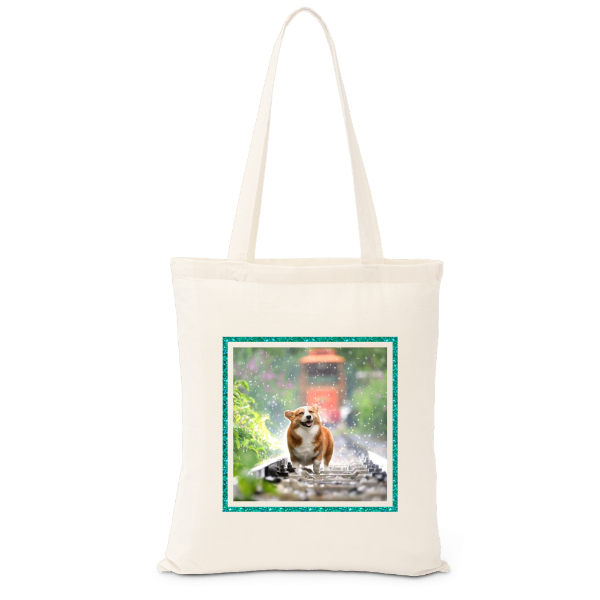 Personalised Tote Bag with Frame Border | Any Photo, Text Custom shopping bag