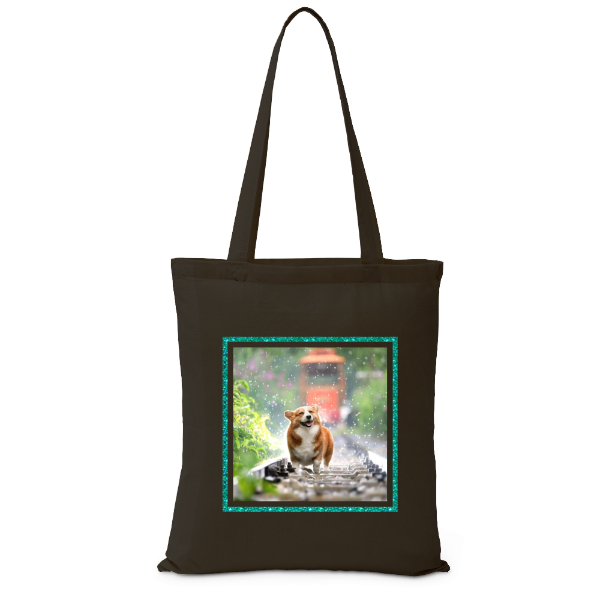 Personalised Tote Bag with Frame Border | Any Photo, Text Custom shopping bag