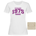 Retro Established Personalised Year & Name T-Shirt – Custom Vintage Style Tee, Classic Birthday or Anniversary Gift