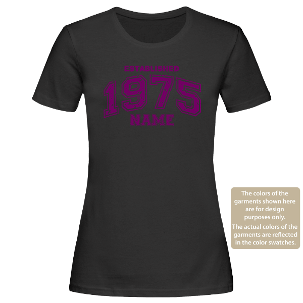 Retro Established Personalised Year & Name T-Shirt – Custom Vintage Style Tee, Classic Birthday or Anniversary Gift