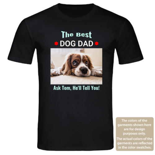 Personalised 'The Best Dog Dad' T-Shirt – Upload Any Photo | Custom Dog Dad Gift