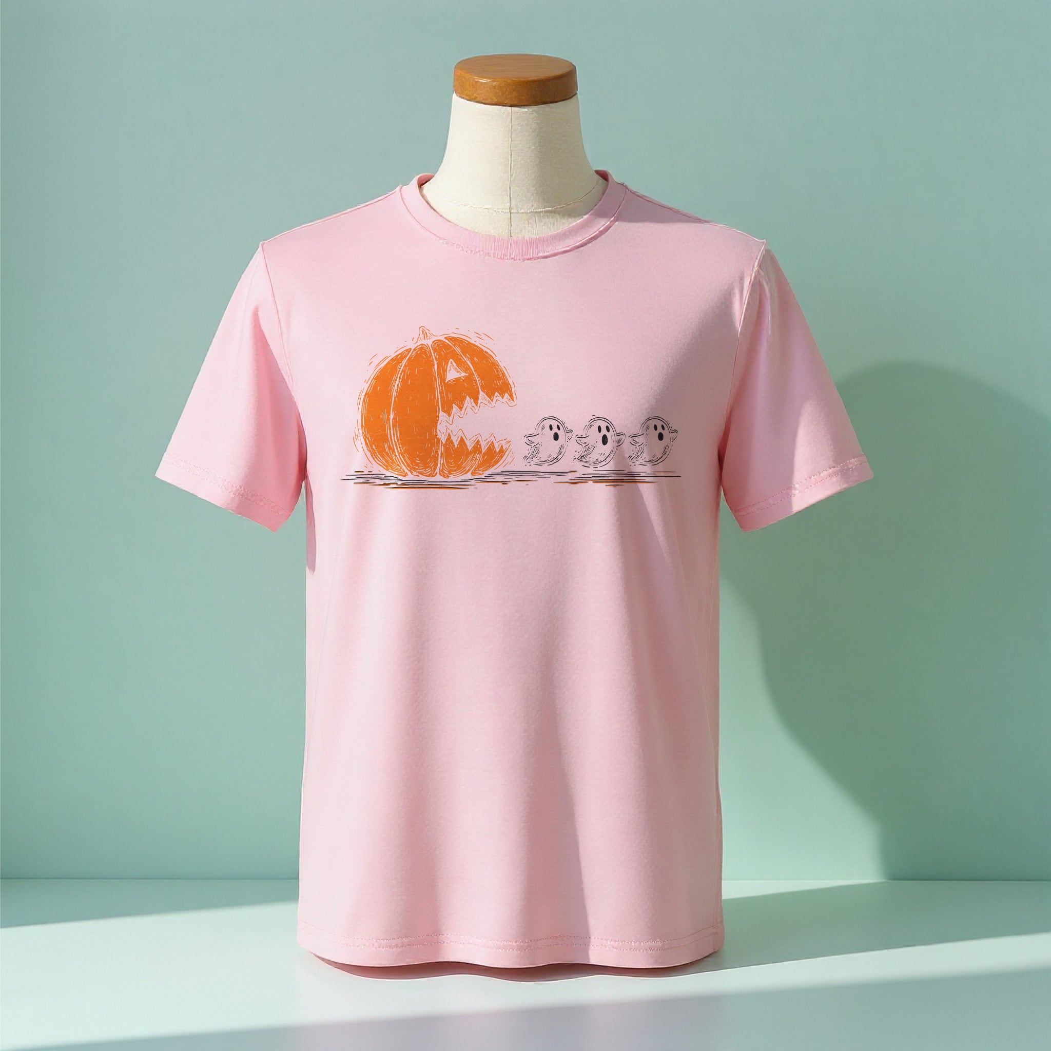 Funny Ghost Chasing Pumpkin Sweater – Spooky Halloween Jumper, Cute Ghost Gift, Fall Vibes Top, Scary Fun Halloween Outfit #4050