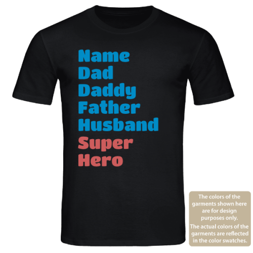 Dad Super Hero Personalized T-Shirt – Custom Gift for Dads – Add Your Text – Perfect for Father’s Day & Special Events