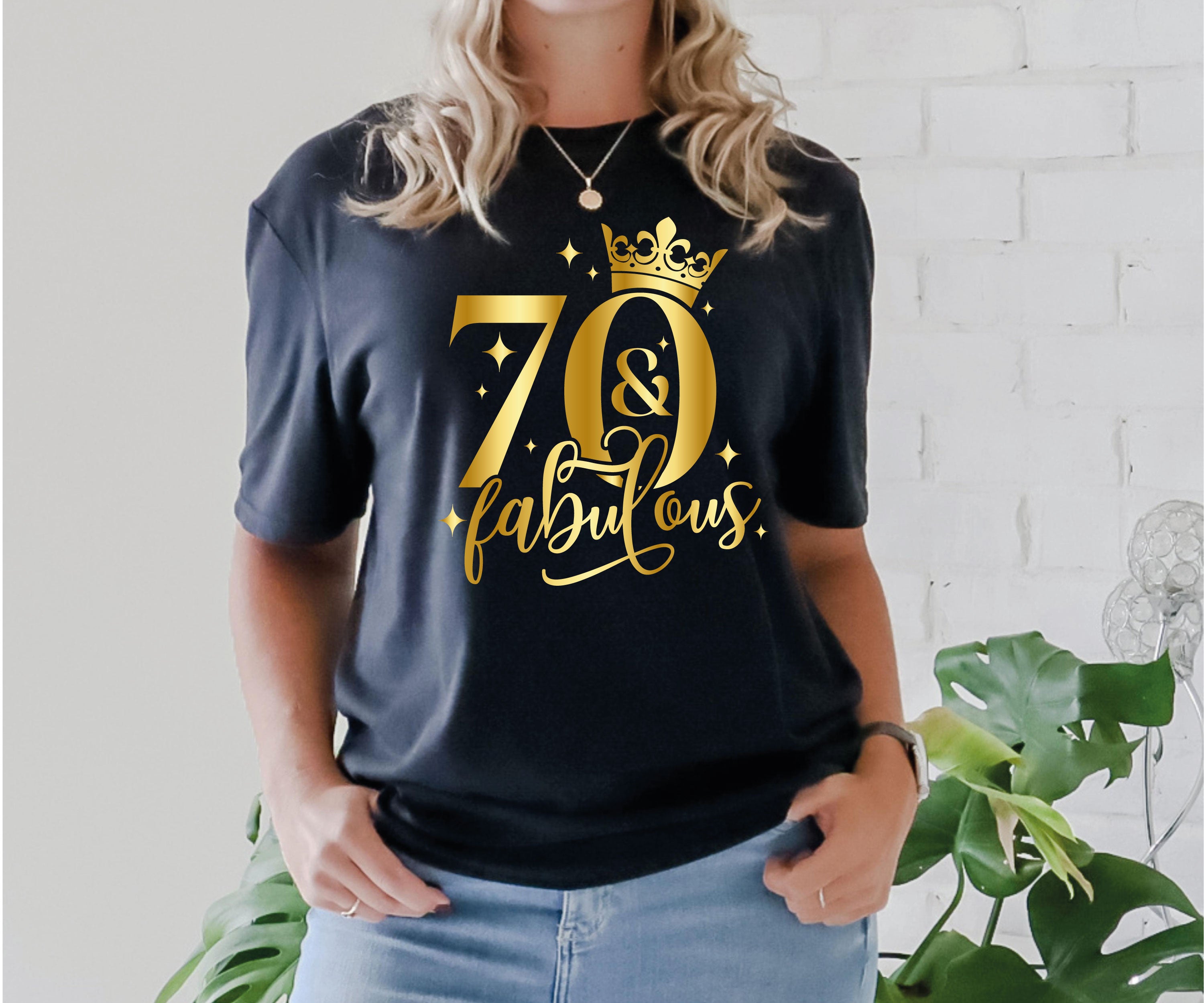70 and Fabulous 70th Birthday T-Shirt, Hello 70th Ladies Tee, Personalized 70th Birthday Gift, Custom Women's 70th Milestone Shirt