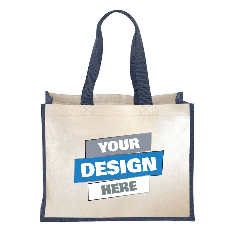 Personalised Jute Tote Bag – Westford Mill® Classic – Custom Photo, Text, Logo or Artwork!