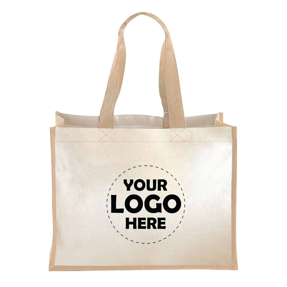 Personalised Jute Tote Bag – Westford Mill® Classic – Custom Photo, Text, Logo or Artwork!