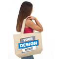 Brand Lab Organic Oversized Tote Bag | Customise your Shoulder Bag with any text, photo or artwork
