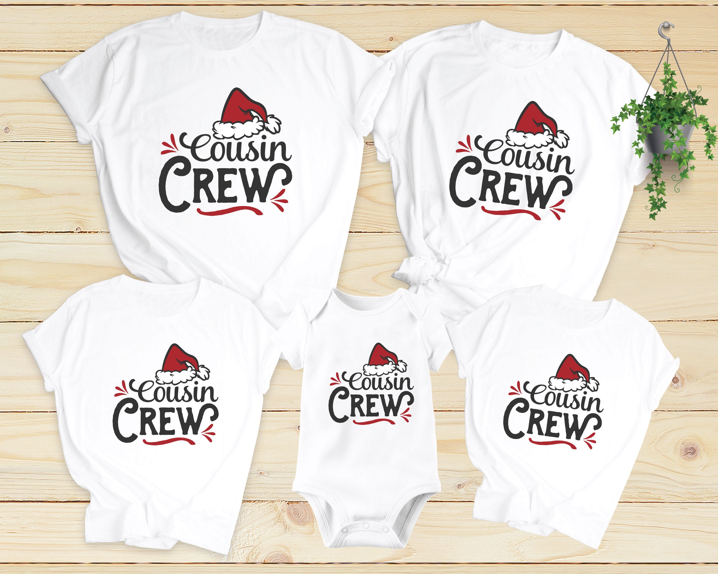 Christmas Cousin Crew Matching Shirts – Festive Light T-Shirts for the Whole Family!