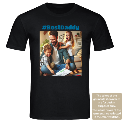 Best Daddy Personalised Photo T-Shirt – Custom Gift for Dads – Add Your Photo & Text – Perfect for Father’s Day & Special Events