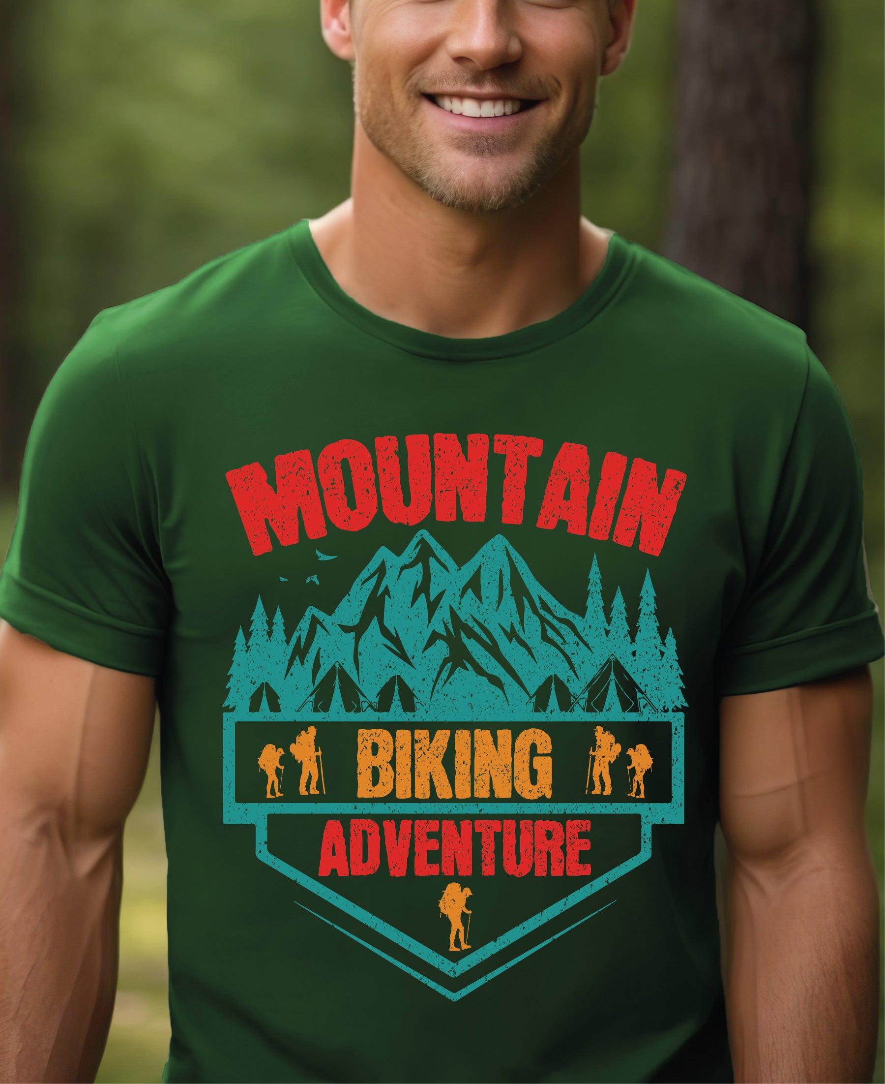 "Mountain, Biking & Adventure" T-Shirt - Outdoor Enthusiast Tee for Hikers, Climbers & Nature Lovers | Comfortable Fit, Unisex Design.