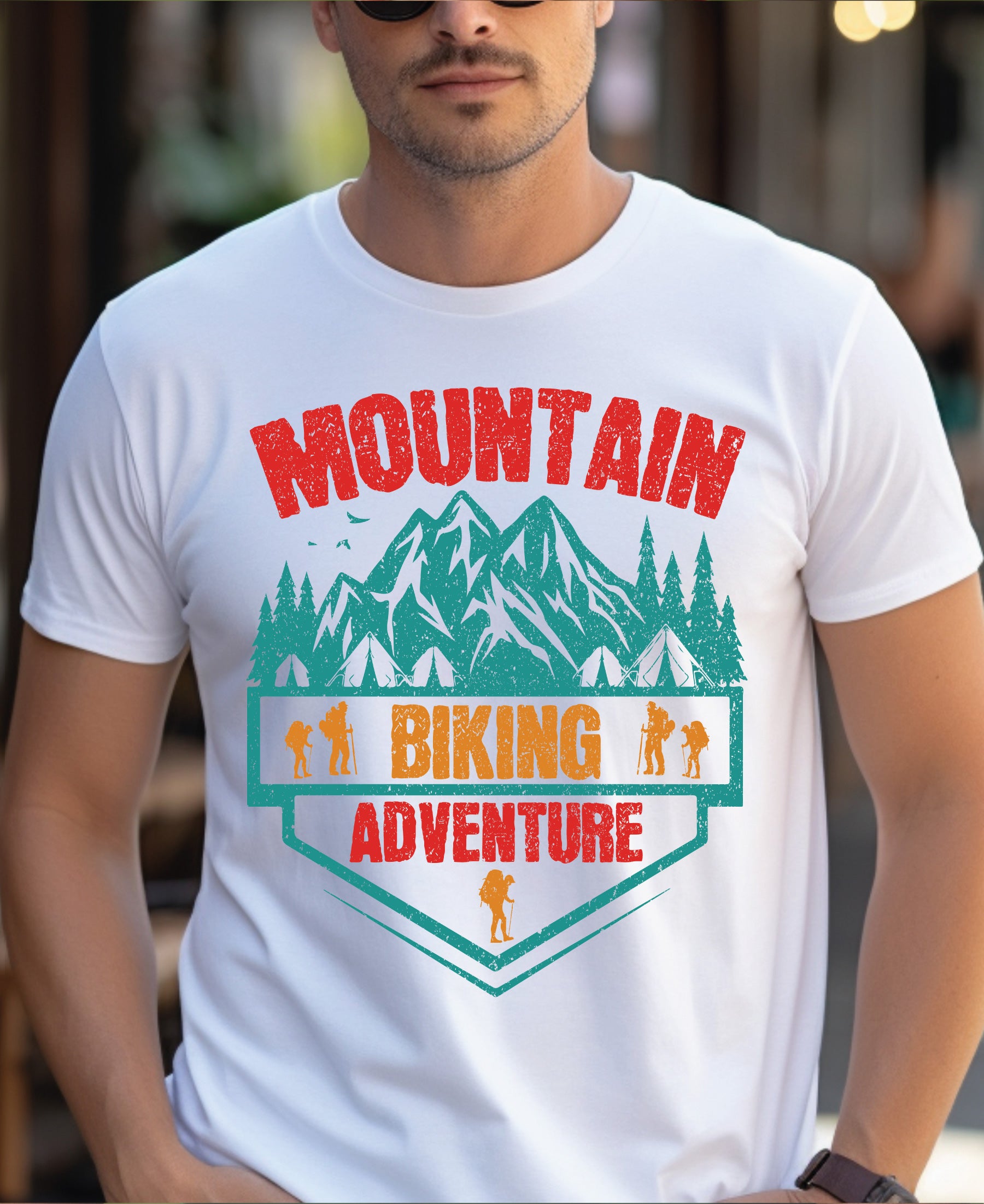 "Mountain, Biking & Adventure" T-Shirt - Outdoor Enthusiast Tee for Hikers, Climbers & Nature Lovers | Comfortable Fit, Unisex Design.
