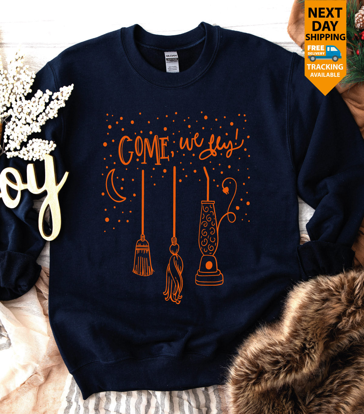 Come We Fly Halloween Jumper – Scary Sweatshirt for Costume Parties & Spooky Nights