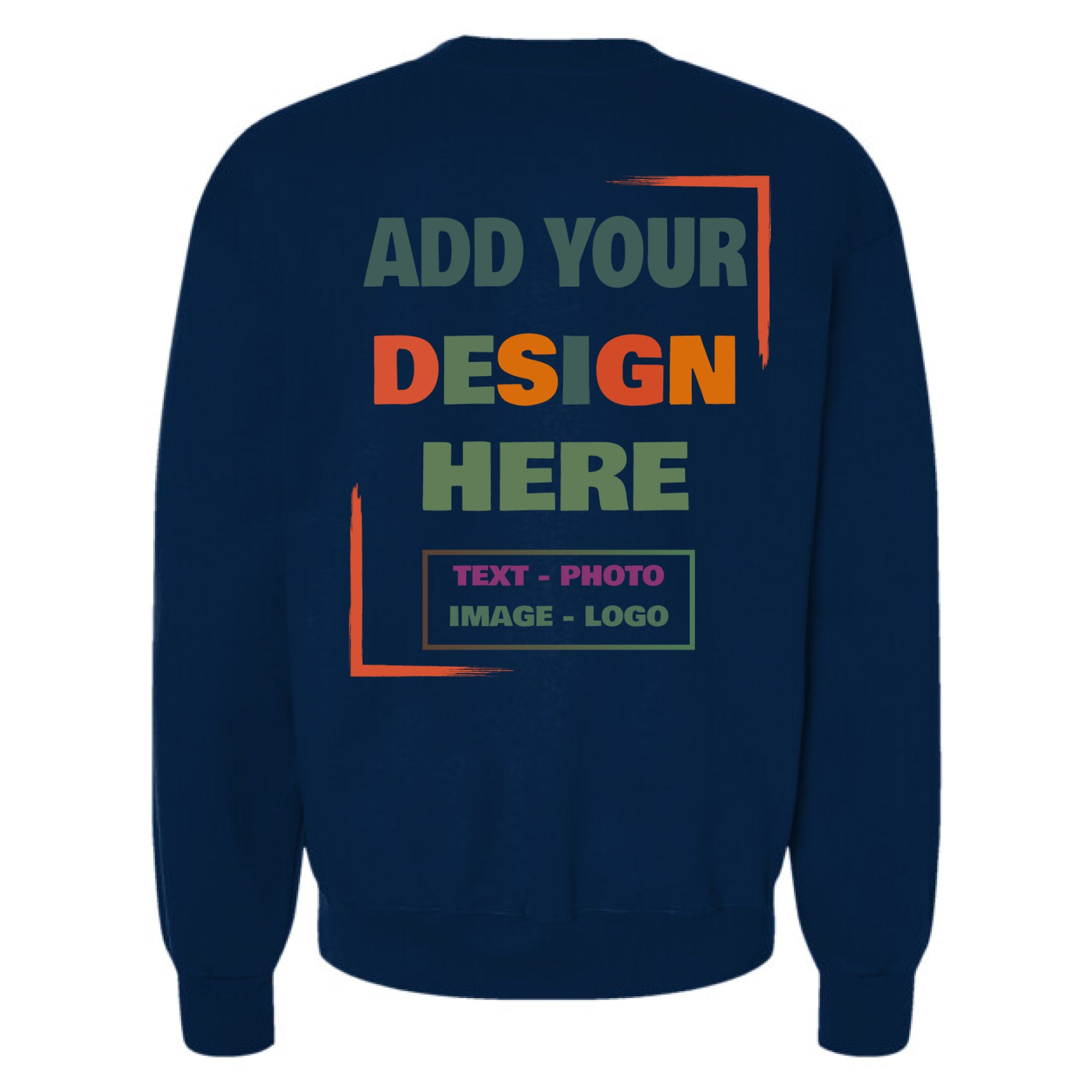 Gildan DryBlend® adult crew neck sweatshirt | Customise with your own Photo and Text.-White-Unisex: 2XL-White-Unisex: L
