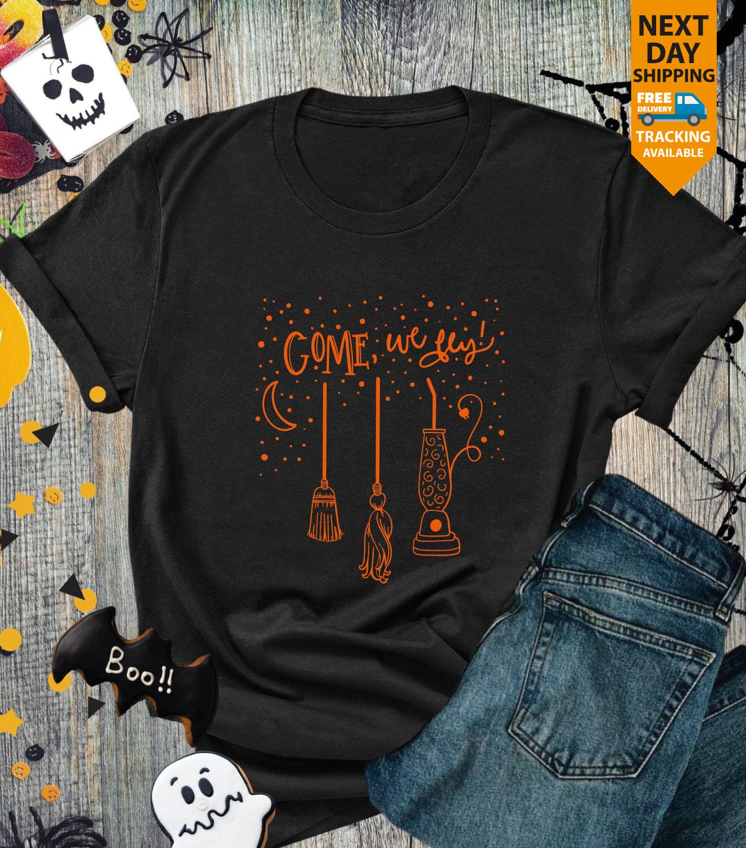 Come We Fly Halloween T-Shirt – Horror Costume Tee, Scary Gift for Friend,  Spooky Vibes