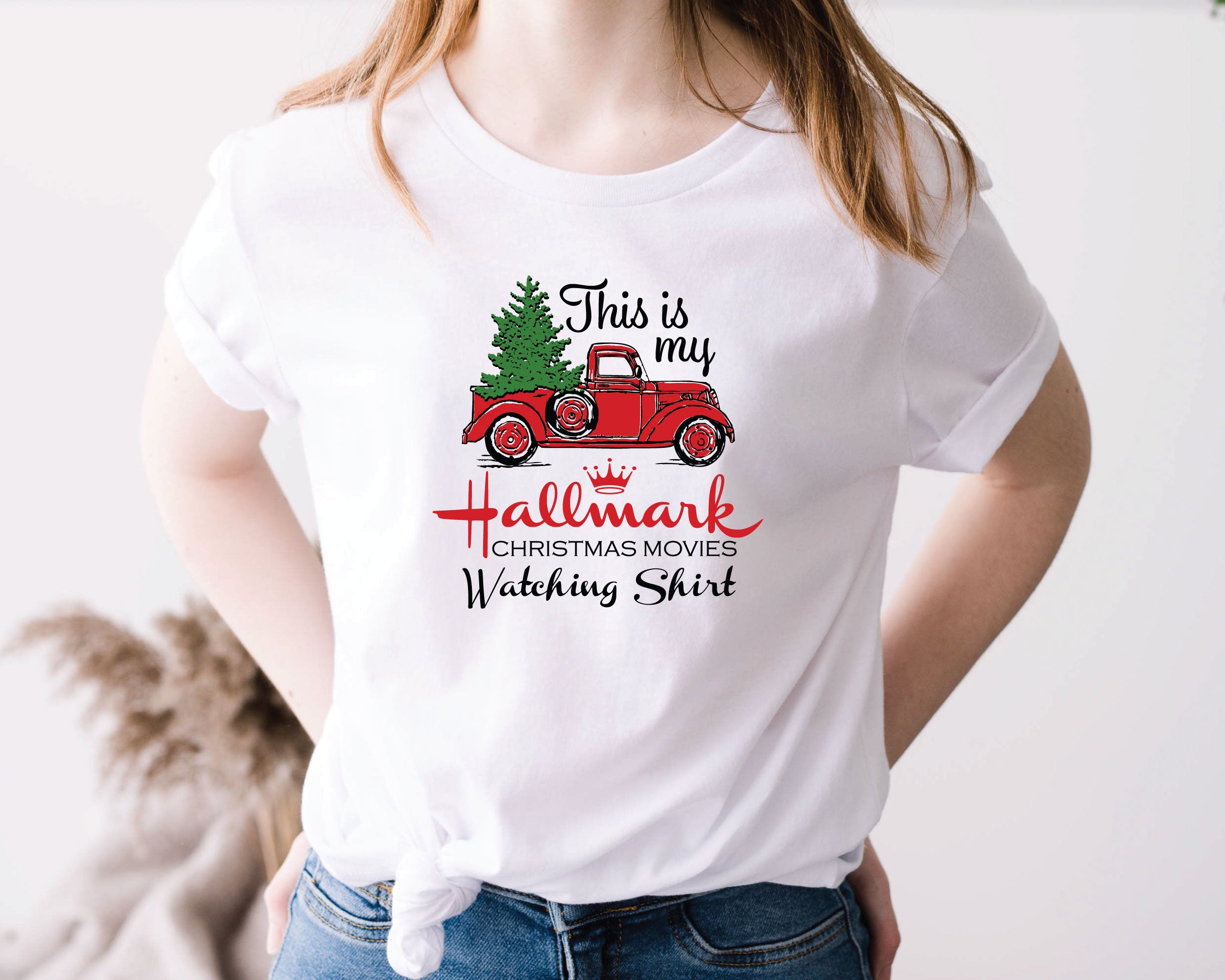 This is my Christmas Movie Watching T-shirt with red Christmas truck