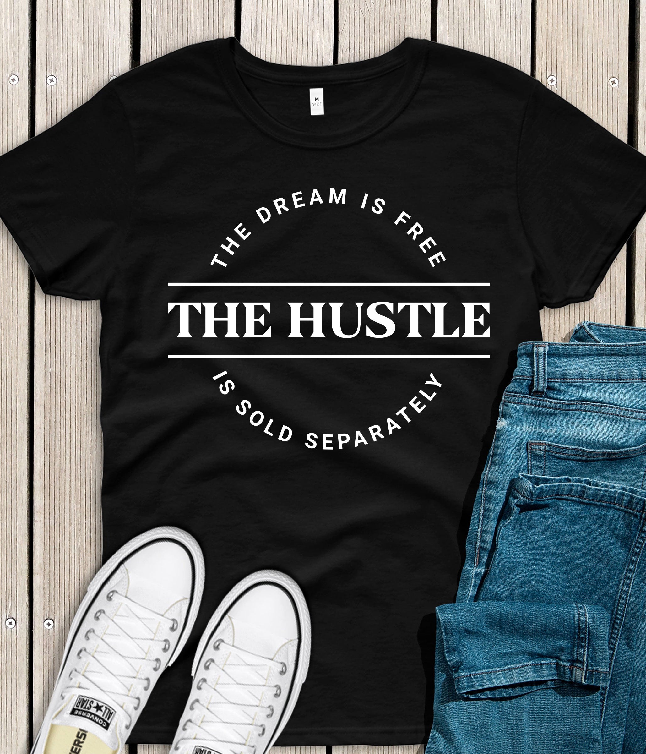 The Dream is Free - Motivational T-Shirt - Inspirational Quote Tee for Fitness, Goals, & Success