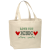 Love You Mom Tote Bag – Organic Oversized Shoulder Bag, Custom Text or Photo, Personalized Gift for Mom, Mother's Day Gift