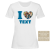 Personalised I Love T-Shirt – Custom Photo Heart Shirt for Women – Christmas, Mother's day, Birthday Gift